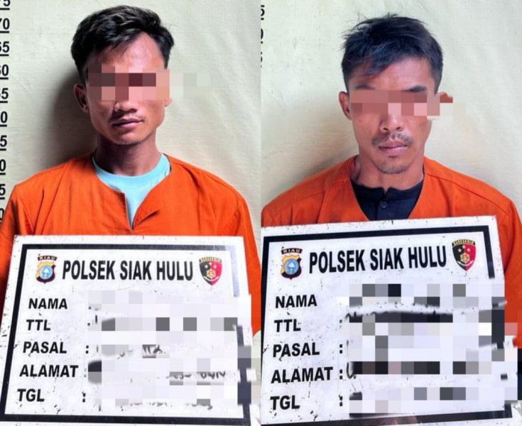 Polsek Siak Hulu Tangkap Dua Pelaku Narkoba Sabu-sabu dan Daun Ganja Kering