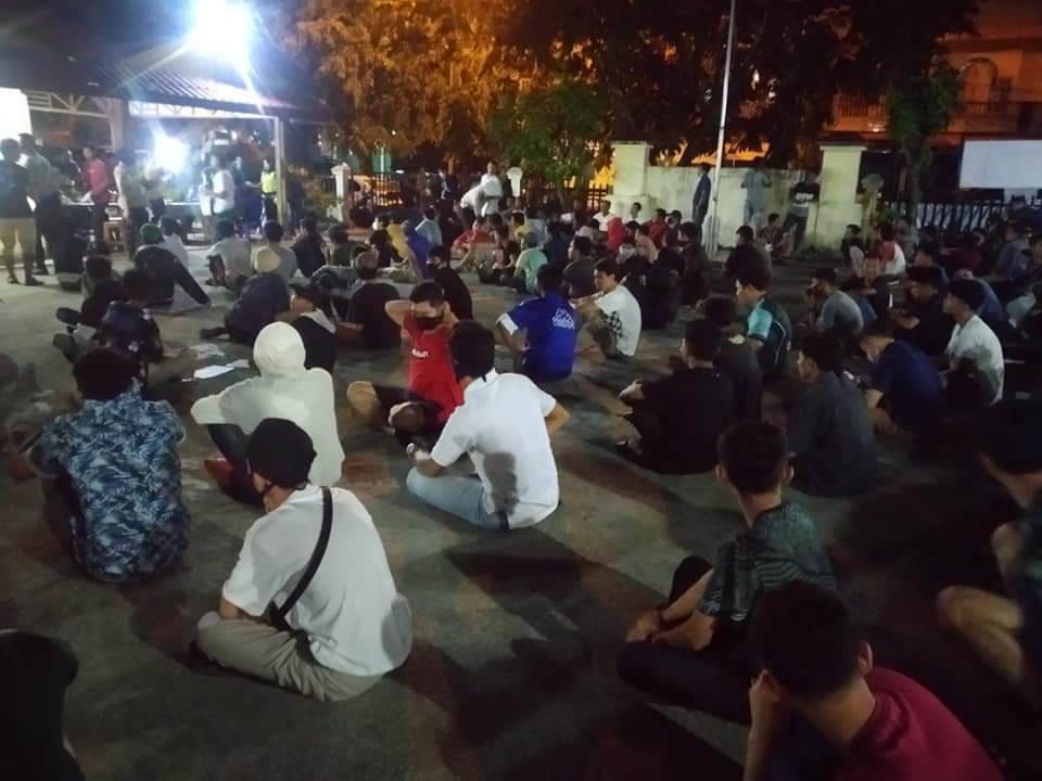 Cegah Corona, 116 Warga di Perawang Diamankan Oleh Tim Gabungan Sebab Masih Berkerumun