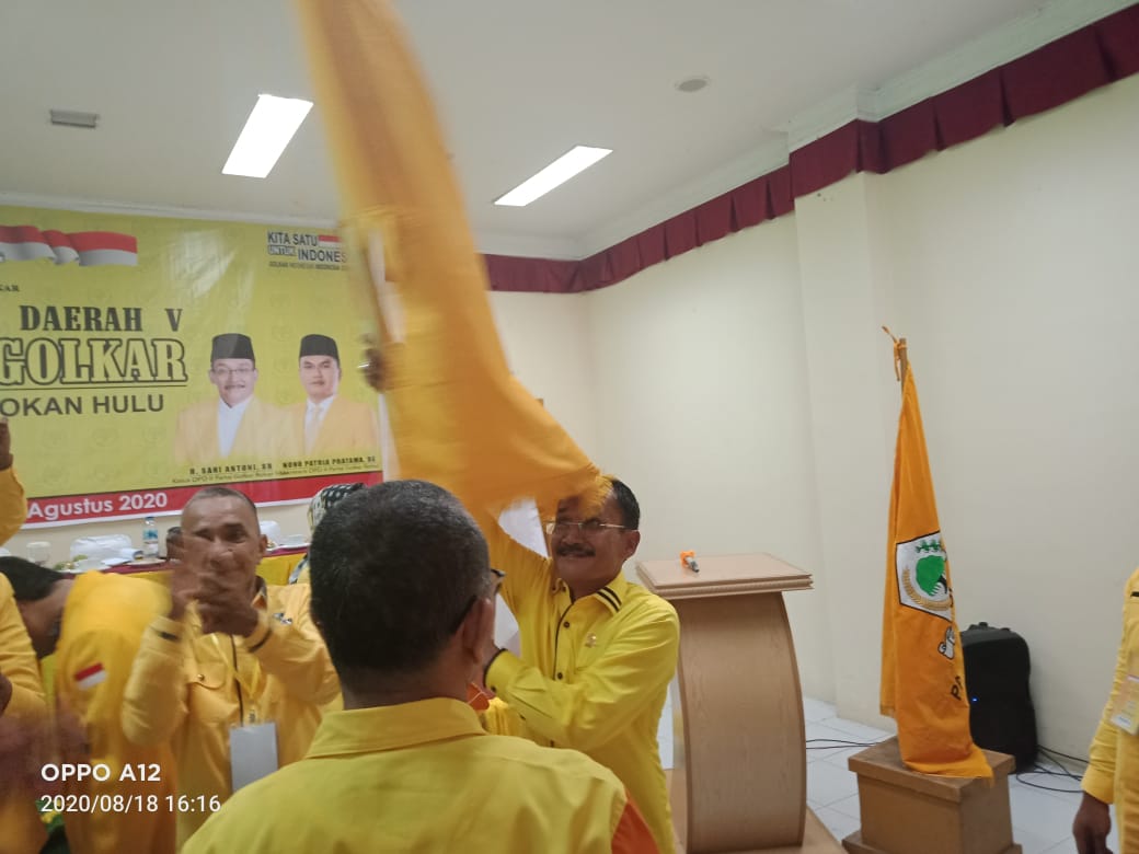 H.Sari Antoni Terpilih Kembali Jadi Ketua DPD II Partai Golkar Untuk Priode 2020-2025