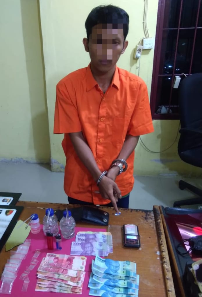 Polsek Tambang Ungkap Kasus Narkoba, Amankan Pengedar Shabu di Desa Tarai Bangun