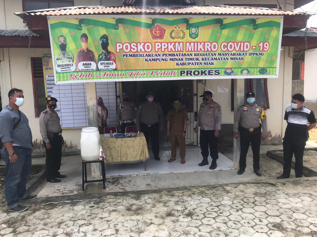 Kapolsek Pimpin Giat Pengecekan Posko PPKM di 3 Kampung & 1 Kelurahan di Minas