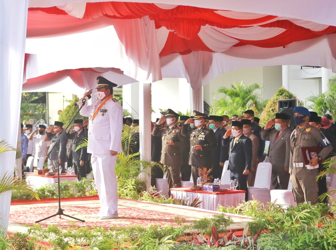 Pemkab Siak Selenggarakan Upacara HUT Kemerdekaan RI Ke-75 Dengan Terapkan Protokol Covid19