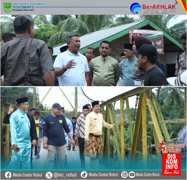 Bupati & Wakil Bupati Rohul Tinjau Jalan Alternatif Selama Perbaikan Jembatan Sei-Rokan