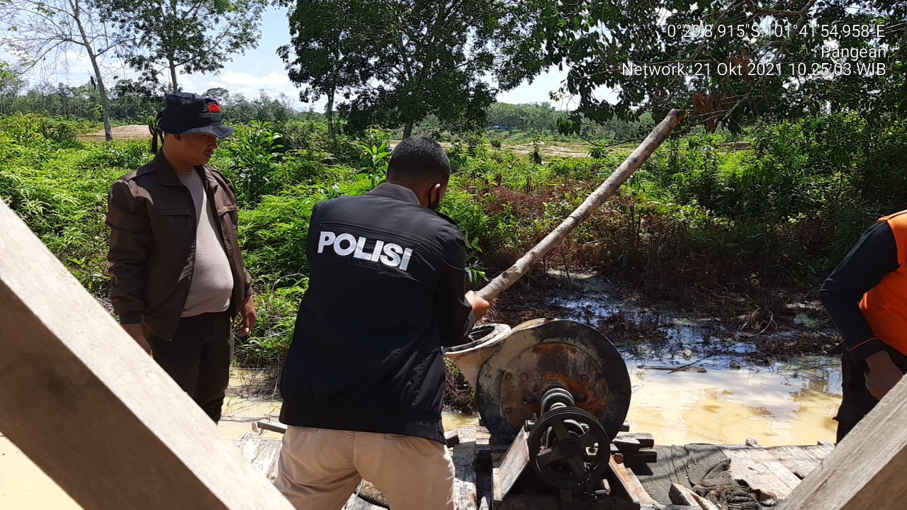 Polisi Lakukan Patroli Pengecekan Aktivitas PETI di Kasang Limau Sundai