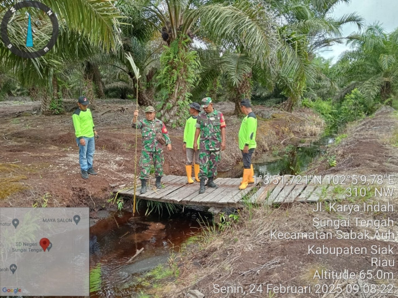 Tim Gabungan TNI dan Warga Patroli di Sungai Tengah, Serka Yuswan: Situasi Aman, Tidak Ada Titik Api