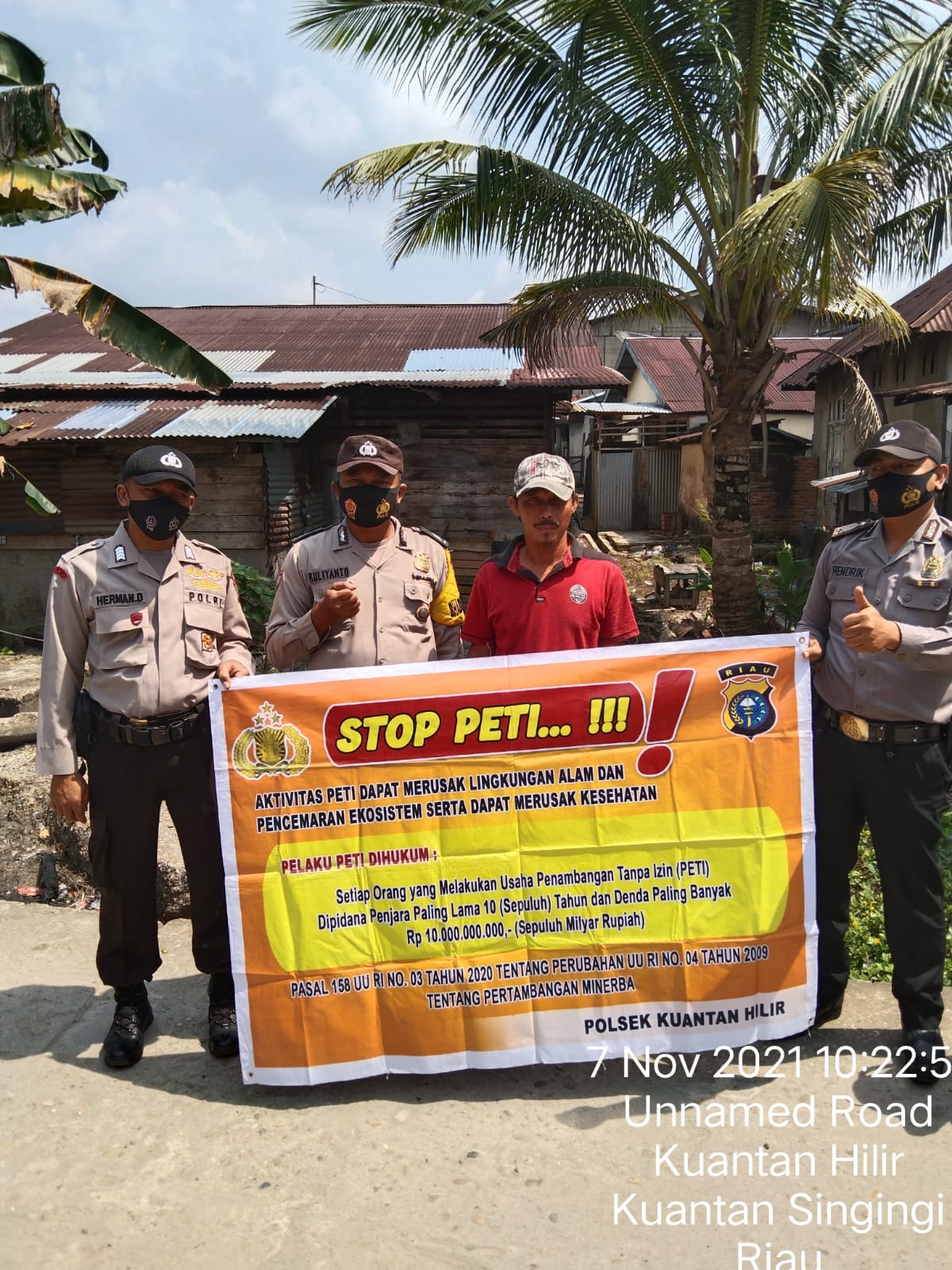 Cegah Kerusakan Lingkungan, Jajaran Polres Kuansing Gencar Beri Himbauan Larangan PETI