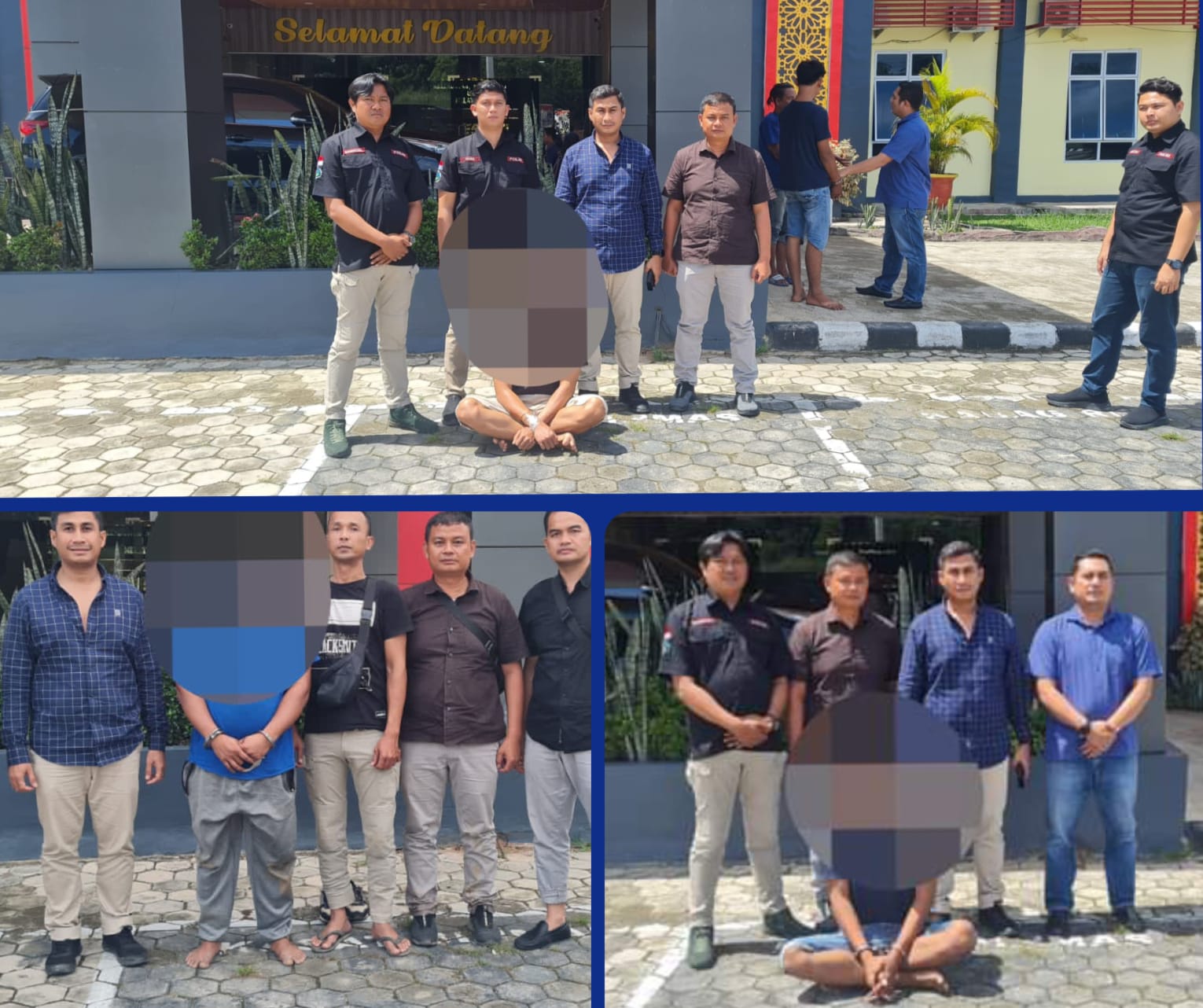 Dihari Yang Sama, Tiga Pelaku TP Narkotika Berhasil Diringkus Personil Satresnarkoba Polres Rohul