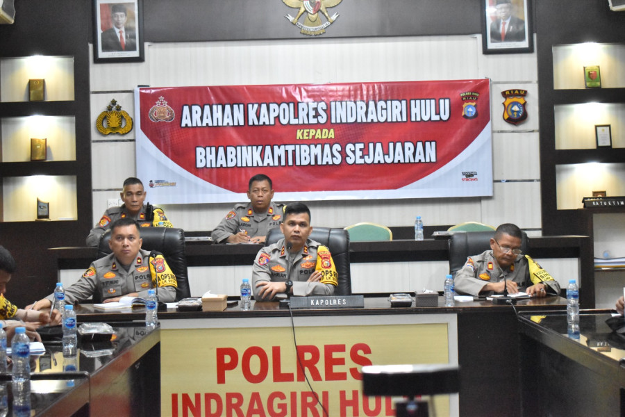 Kapolres Inhu Tekankan Kepada Seluruh Bhabinkamtibmas Agar Jangan Coba-Coba Berpolitik Praktis!