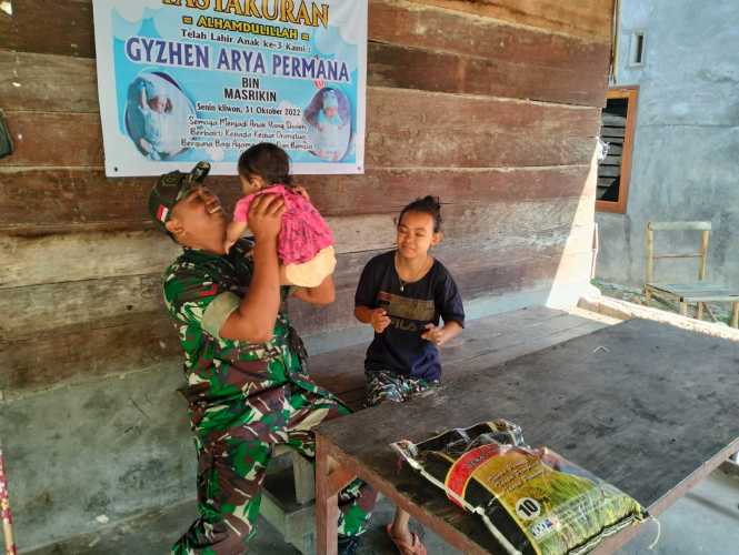 Kopda S Sembiring Lakukan Kunjungan Silaturahmi & Pemantauan Anak Yang Mengalami Stunting di Kampung Minas Timur