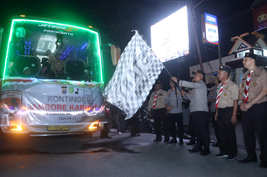 AKBP Farouk Lepas Kontingen Inhil Jambore Karhutla Provinsi Riau AKBP Farouk Lepas Kontingen Inhil Jambore Karhutla Provinsi Riau