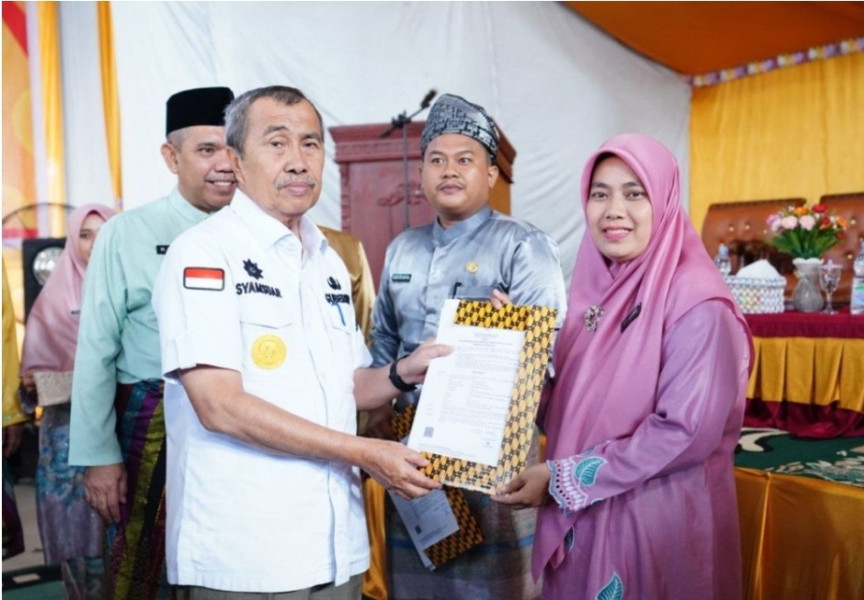 Hari Ini Sebanyak 592 Guru Honorer di Siak Terima SK P3K Dari Gubernur Riau