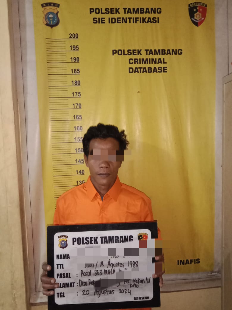 Asyik Tidur Tas Berisi Emas Dicuri, Pelaku Ditangkap di Rohul