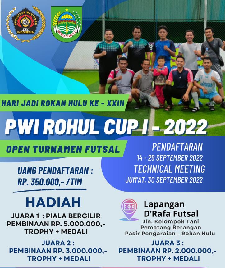 Sebanyak 61 Tim Akan Berlaga Rebutkan Piala Bergilir Open Turnamen Futsal PWI Rohul Cup I
