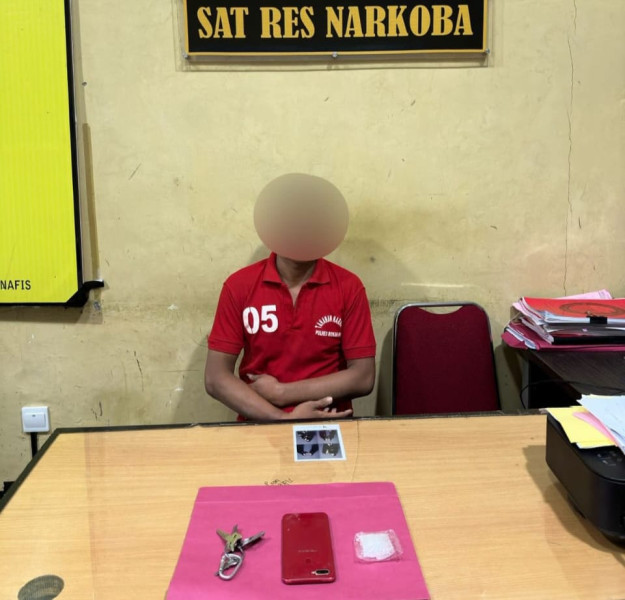 Satu Orang Pria Pelaku Narkoba Berhasil Diringkus Satres Polres Rohul