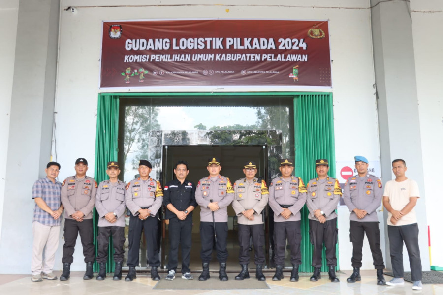 Kapolres Pelalawan Pastikan Keamanan Gudang Logistik Pilkada 2024