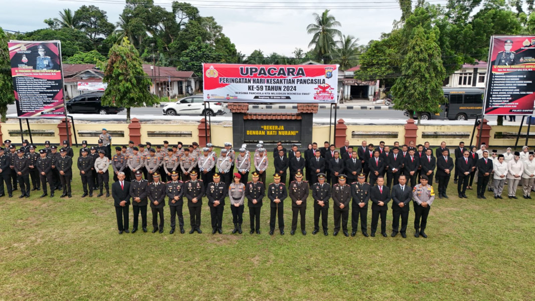 Polres Kampar Gelar Upacara Bendera memperingati Hari kesaktian Pancasila Ke-59 Tahun 2024
