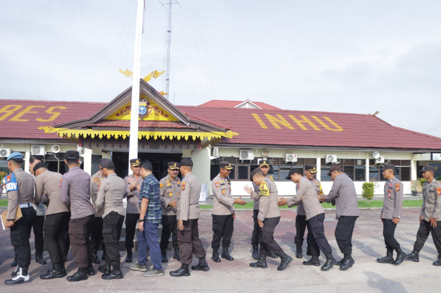 Halal Bihalal Polres Inhu Berlangsung Khidmat, Ini Pesan Kapolres