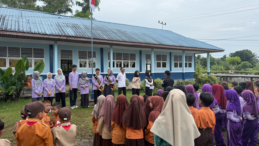 SPPG Tebing Tinggi, Kabupaten Kepulauan Meranti Gandeng BKKBN dan Genre Sosialisasikan Hidup Sehat dan Gizi Seimbang di SD Negeri 20 Selat Panjang