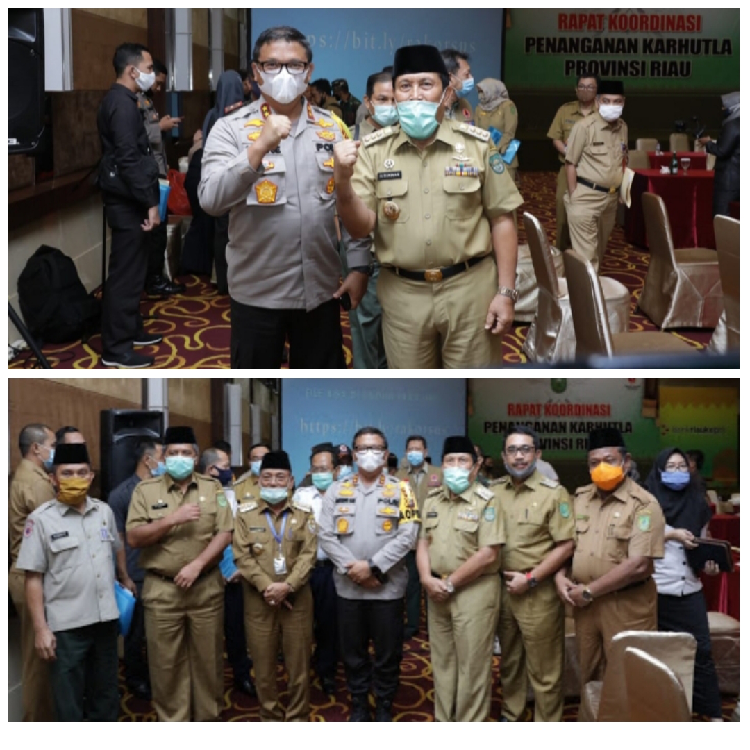 Bupati Rokan Hulu H.Sukiman Hadiri Rakor Penanggulangan & Pencegahan Karhutla Provinsi Riau
