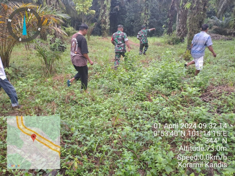 Serda Mayus Maruli Bersama Tim Serta Warga Binaan Di Dusun Lukut Minas Timur Rutin Lakukan Patroli Karhutla