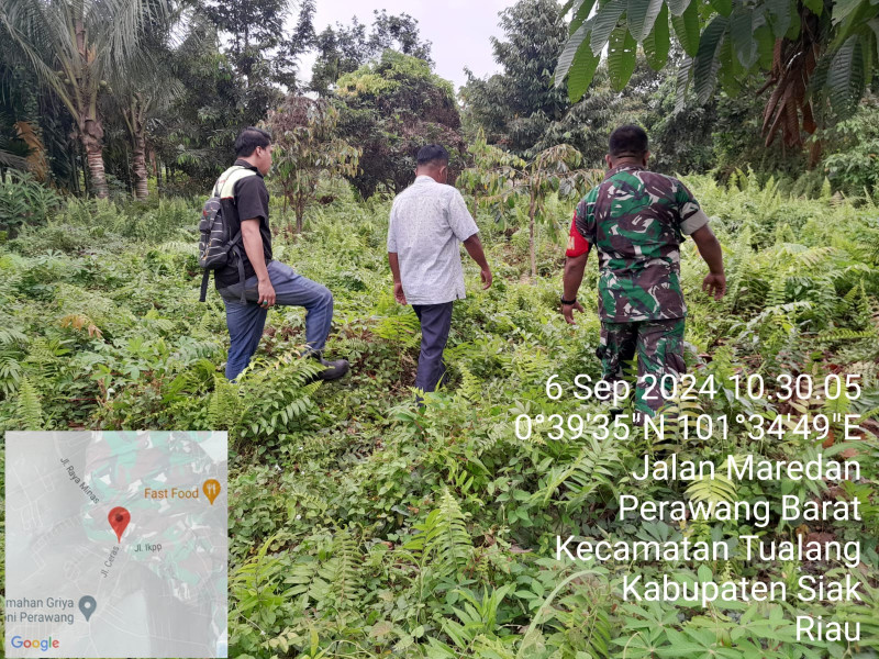 Sertu Venus Luberto Ajak Warga Binaan Lakukan Patroli, Guna Cegah Kebakaran Hutan Dan Lahan di Perawang Barat