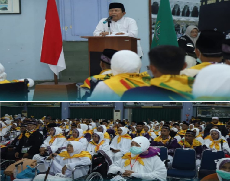 470 JCH Asal Rohul Resmi Dilepas H. Sukiman Dari Embarkasi Batam