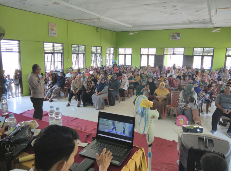 Kapolsek Minas Turun Ke Kampung Rantau Bertuah, Sosialisasikan Harkamtibmas Dan Pilkada Damai