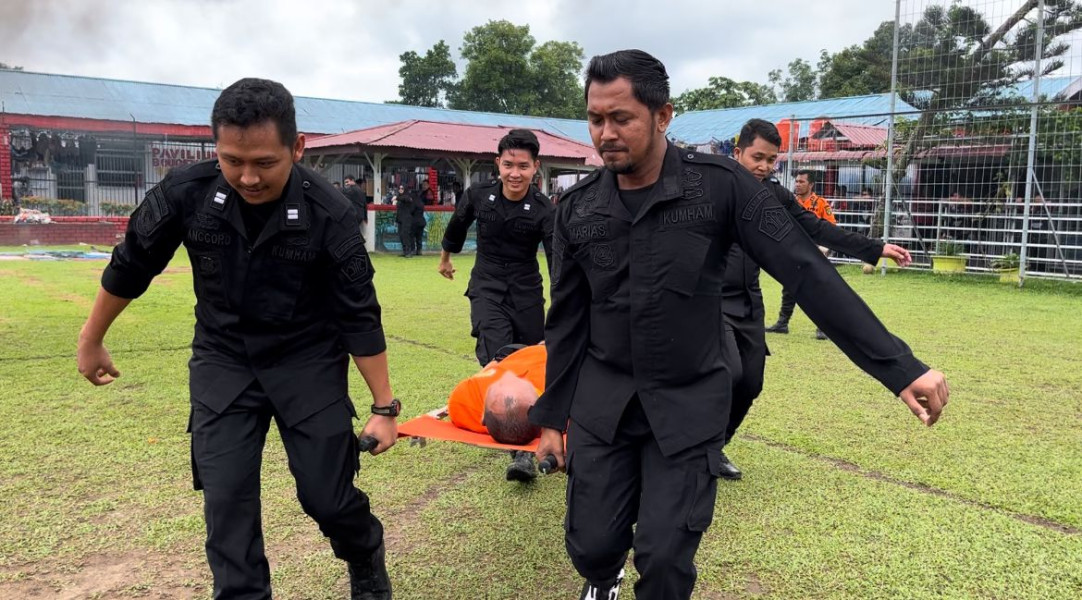 Pelatihan Penanggulangan Bencana dan Kebakaran Di Lapas Pasir Pengaraian