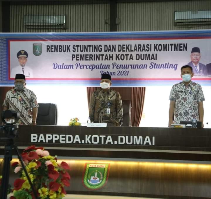 Bappeda Kota Dumai Lakukan kegiatan Rapat Rembuk Stunting Tahun 2021 Di Hadiri Sekda