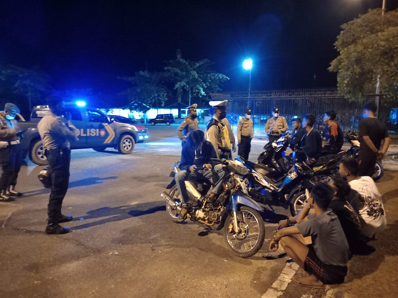Antisipasi Balap Liar & Tindak Kejahatan Lainnya, Polsek Minas Merazia Tempat Nongkrong Para Remaja