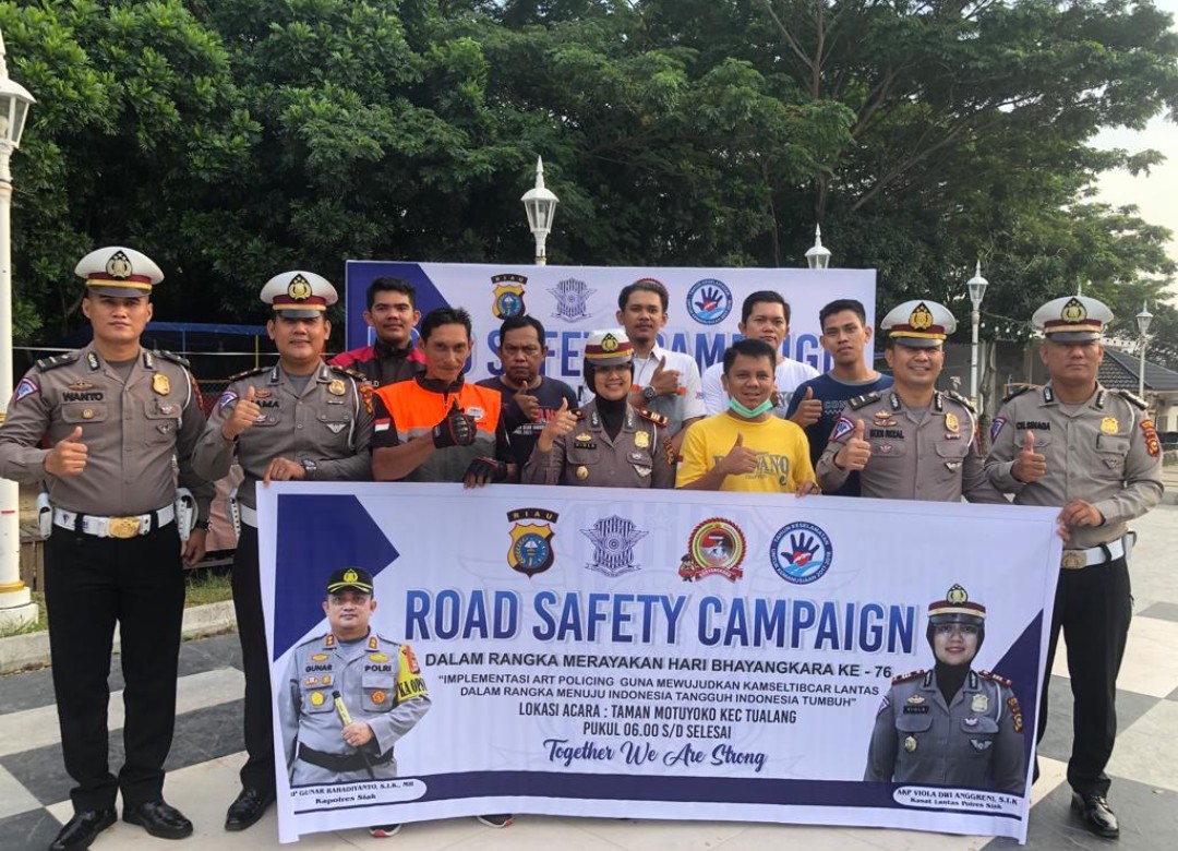 Satlantas Polres Siak Gelar Road Safety Campaign di Wilayah Hukum Polres Siak