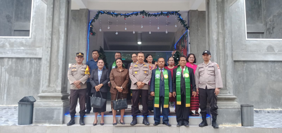 Gelar Program Minggu Kasih, Sat Binmas Polres Kuansing Kunjungi Jemaat Gereja GPIB Efrata