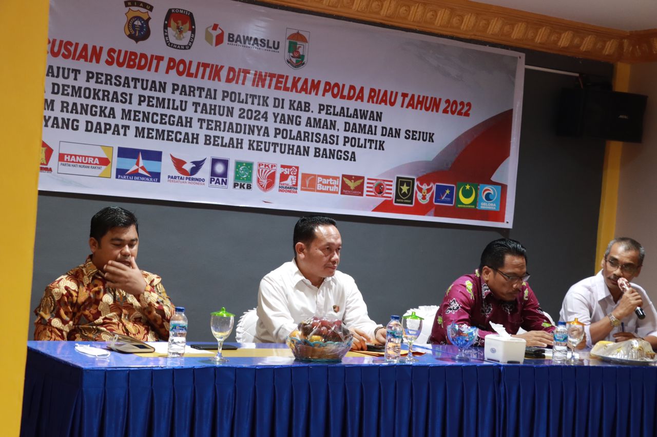Polda Riau Taja  FGD,  Deklarasi dan Penandatanganan Pemilu Damai Tahun 2024