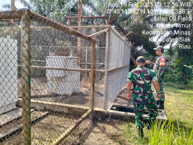 Babinsa Koramil 03/Minas Tingkatkan Patroli di Area 1 Minas Field PT PHR