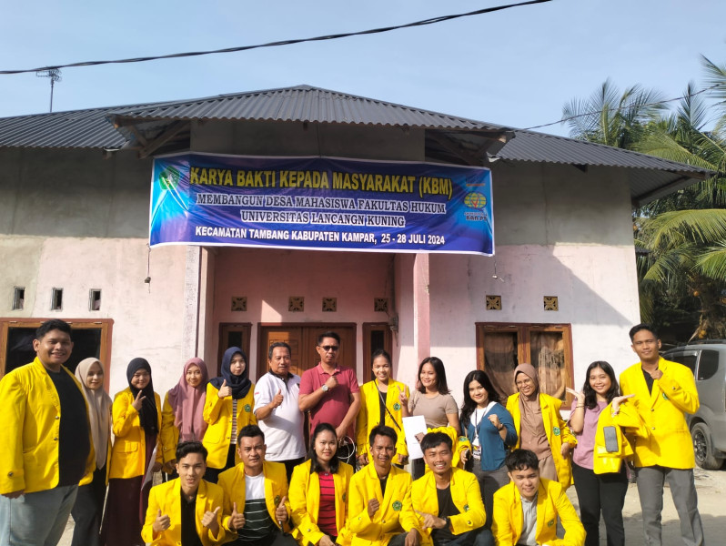 Agenda Kegiatan KBM Kelompok 11 Fakultas Hukum Unilak di Desa Parit Baru Kampar