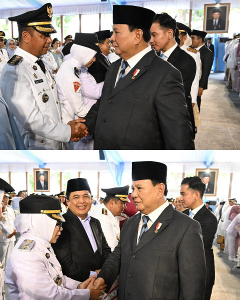 Moment Istimewa, Presiden salami Bupati dan Wakil Bupati Kampar pada Prosesi Pelantikan