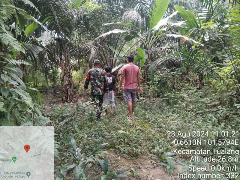 Praka Gunardi Dan Tim Lakukan Giat Patroli Guna Cegah Kebakaran Hutan Serta Lahan di Kampung Perawang Barat
