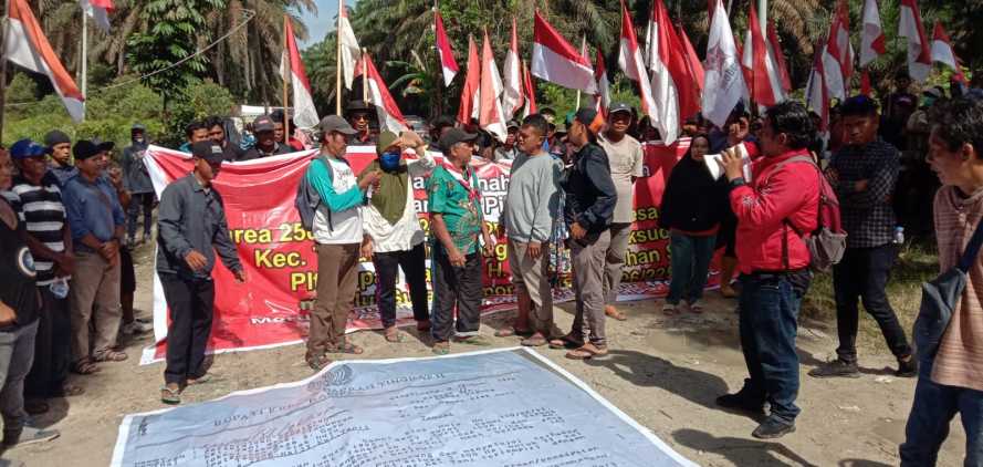 300 Petani Demo Tuntut Hak Atas Lahan 2500 Hektar Di Kota Garo