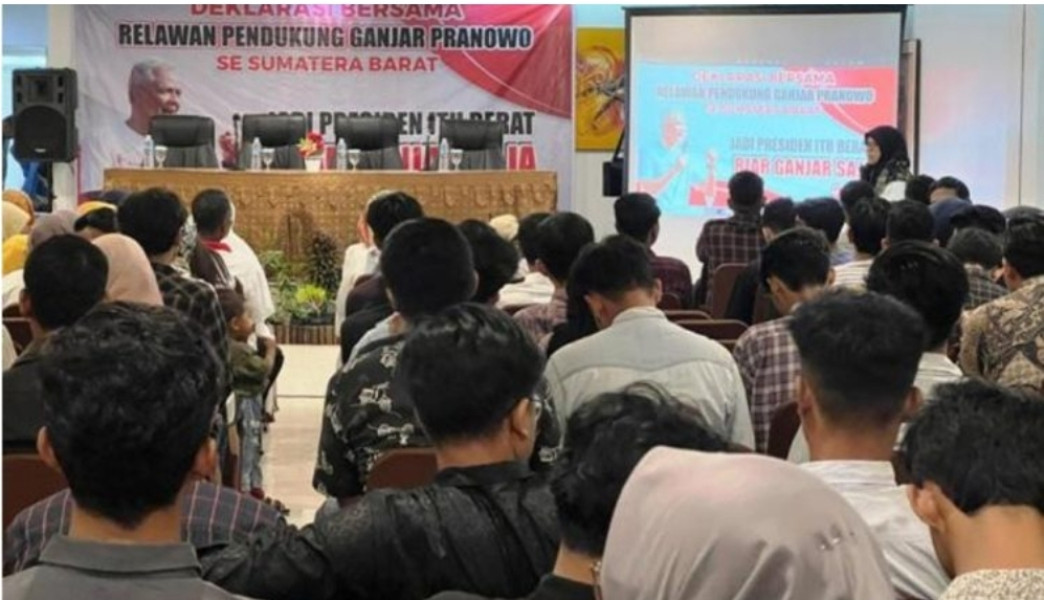 Relawan Se-Sumatera Barat Deklarasikan Dukungan Untuk Ganjar Pranowo Jadi Presiden 2024