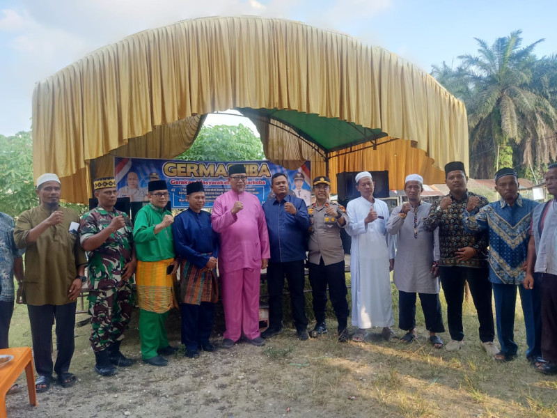 Kapolsek Kemuning Polres Indragiri Hilir Hadiri Pencanangan Gerakan Masyarakat Anti Narkoba di Dusun Sempang Oeh Asisten 1 Pemkab Inhil