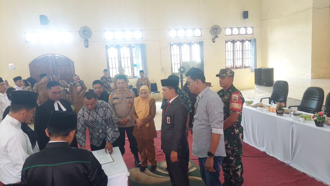 Danramil Minas Hadiri Pelantikan Pengawas TPS Se-Kecamatan Minas, Begni Pesannya