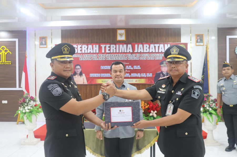 Sertijab Di Lapas Pasir Pengaraian: Bahtiar Sitepu Digantikan Efendi Parlindungan Purba