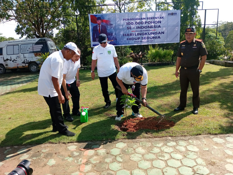 Peringati Hari Lingkungan Hidup 2024, ATR/BPN Rohul Lakukan Penanaman Pohon