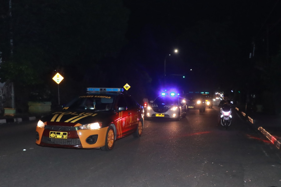 Cegah Kriminalitas, Polres Kampar Gelar Kegiatan Rutin Yang Di Tingkatkan (KRYD) Saat Malam Hari