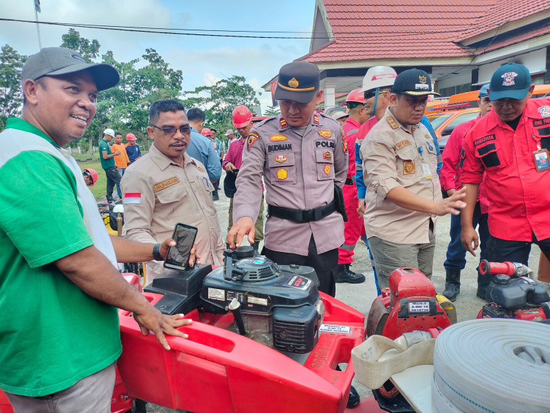 Apel Gabungan Siaga Karhutla Digelar di Koto Gasib, Kapolsek Tekankan Sinergi dan Kesiapsiagaan