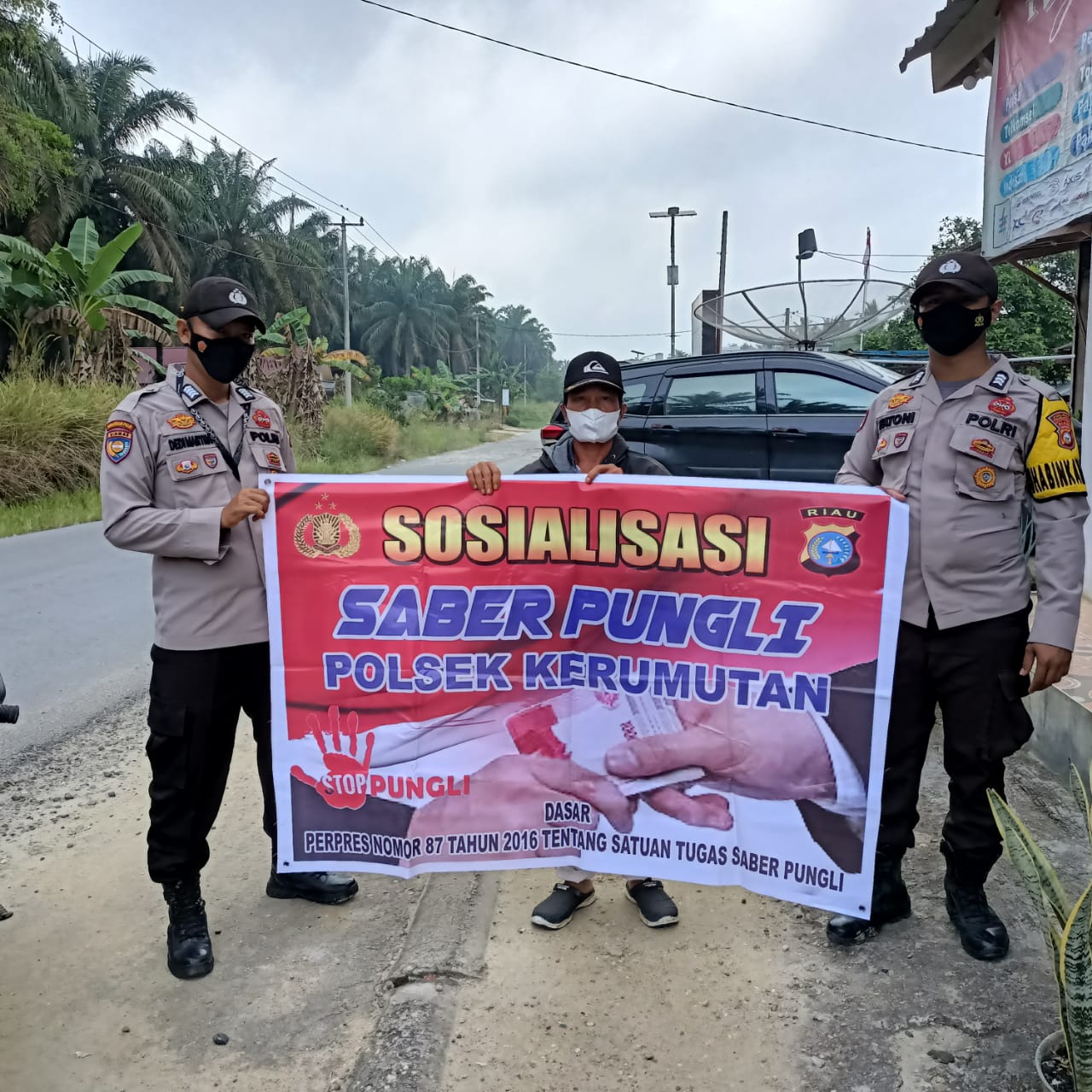 Antisipasi Pungutan Liar di Kecamatan Kerumutan, Polsek Kerumutan Sosialisasikan Saber Pungli