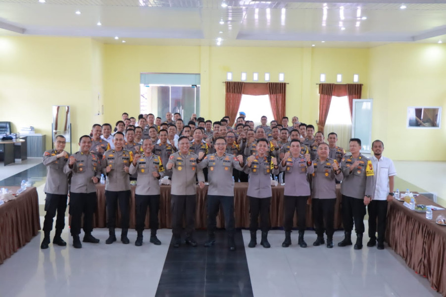 Mabes Polri Laksanakan Kegiatan Supervisi Ops Mantap Brata Tahun 2023-2024 di Polres Kampar
