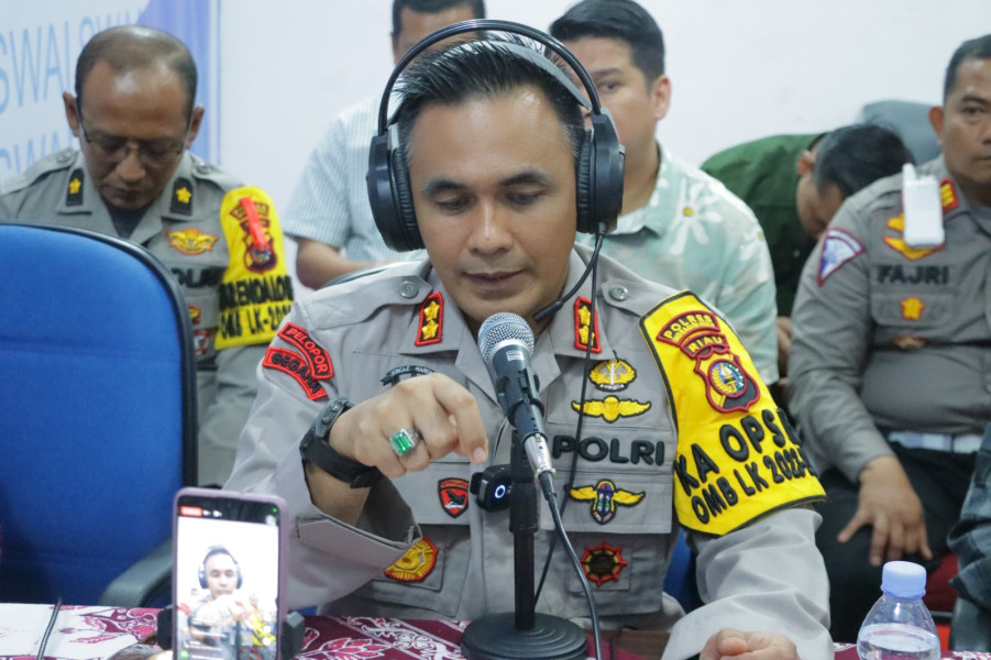 Progam Kepo In, Kapolres Inhu Imbau Masyarakat Wujudkan Pemilu Damai 2024 Lewat Radio