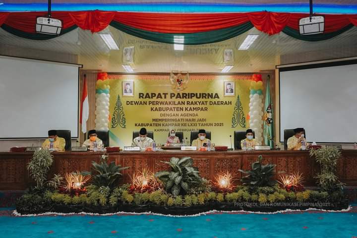 Dalam Rangka HUT Kampar Ke 71, DPRD Kampar Sidang Paripurna Dengan Tema : Basamo Mambolo Nagoghi