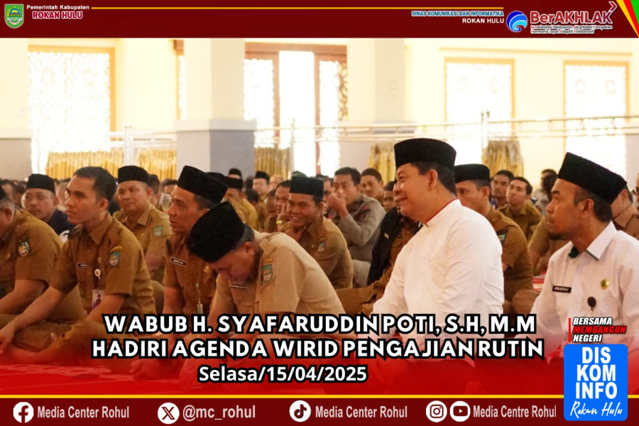 Wabup Rokan Hulu H. Syafaruddin Hadiri Agenda Wirid Pengajian Rutin